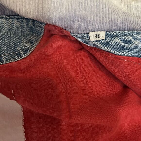 VTG Chore Coat Jean Jacket Barn Distressed Corduroy Collar Denim Men's Size M - Picture 7 of 10